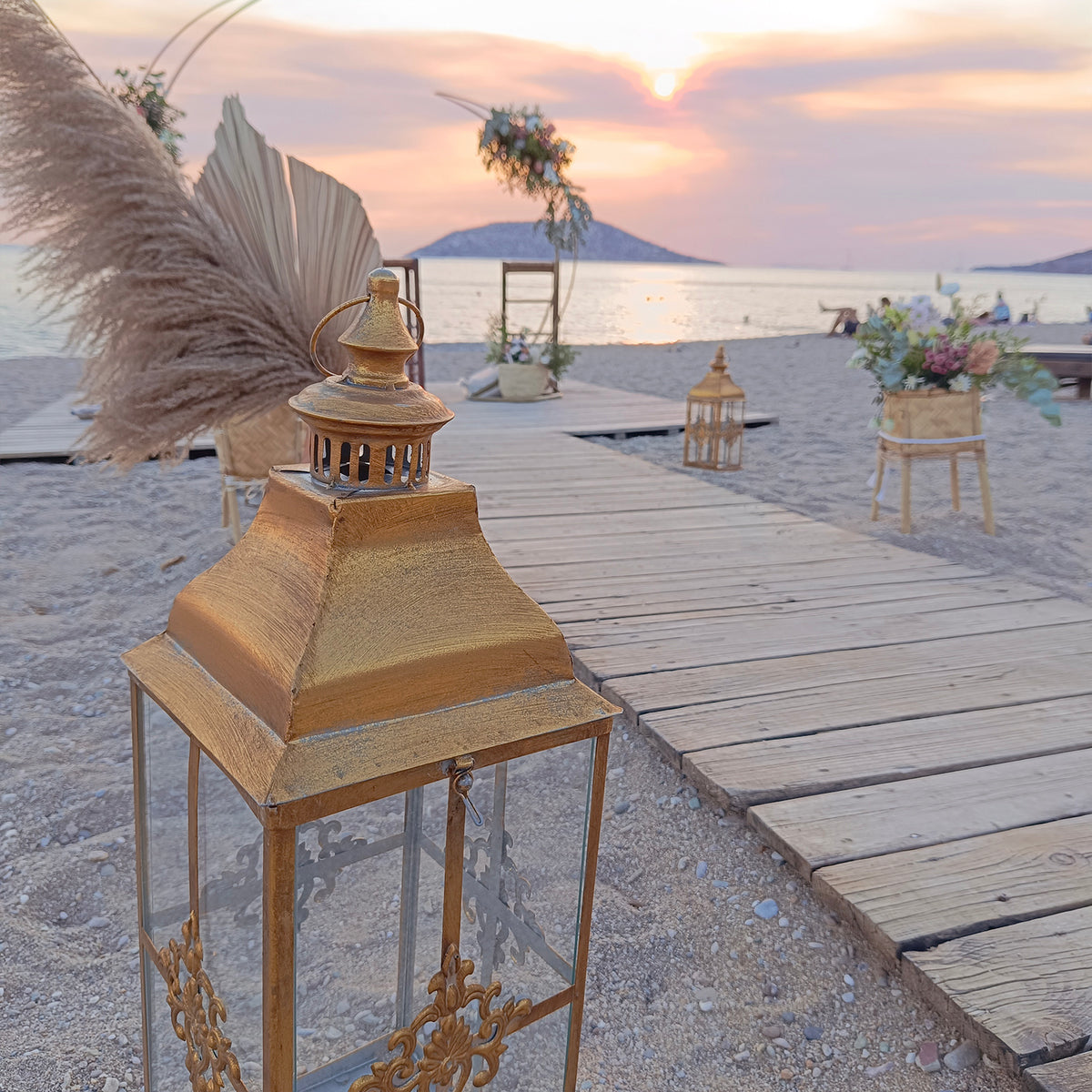 Στολισμός βάπτισης στην θάλασσα , Beach bar The Island Θυμάρι