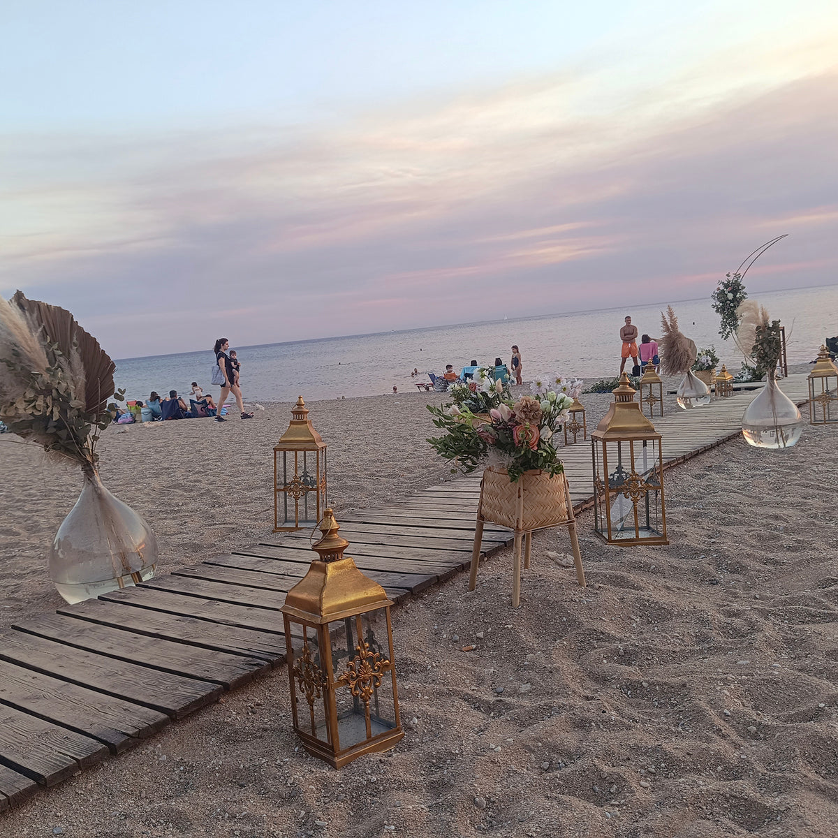Στολισμός βάπτισης στην θάλασσα , Beach bar The Island Θυμάρι